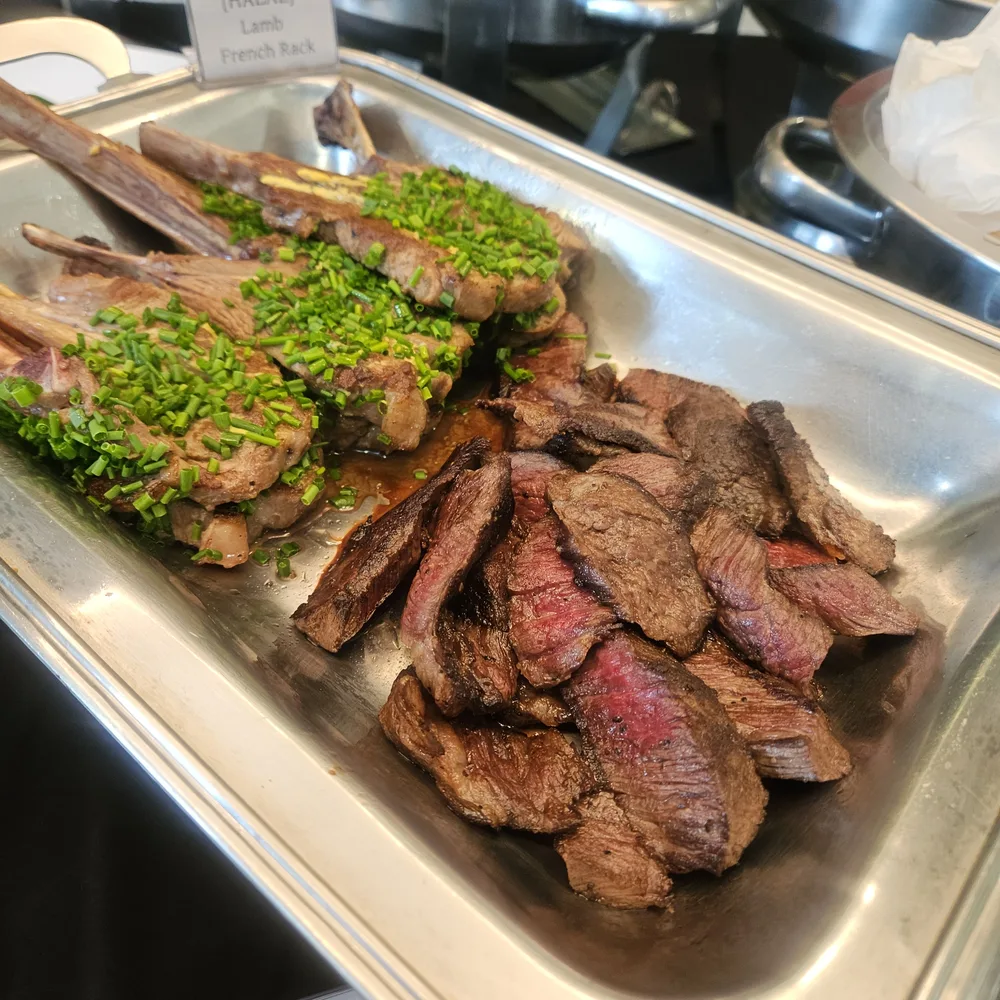 BBQ 케이터링 그릴 스테이크 클로즈업